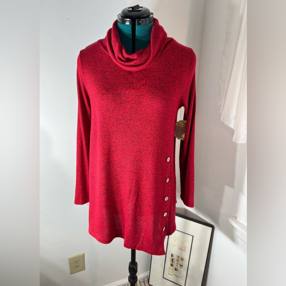 Misia NWT cowl neck tunic.  Large.